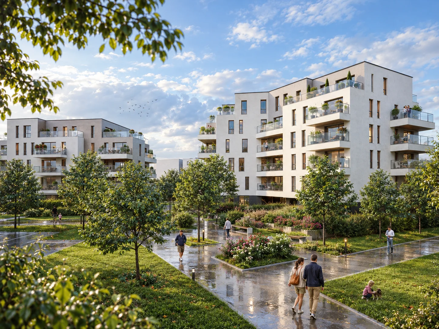 Ensemble résidentiel paysager — visualisation architecturale Concept Ark
