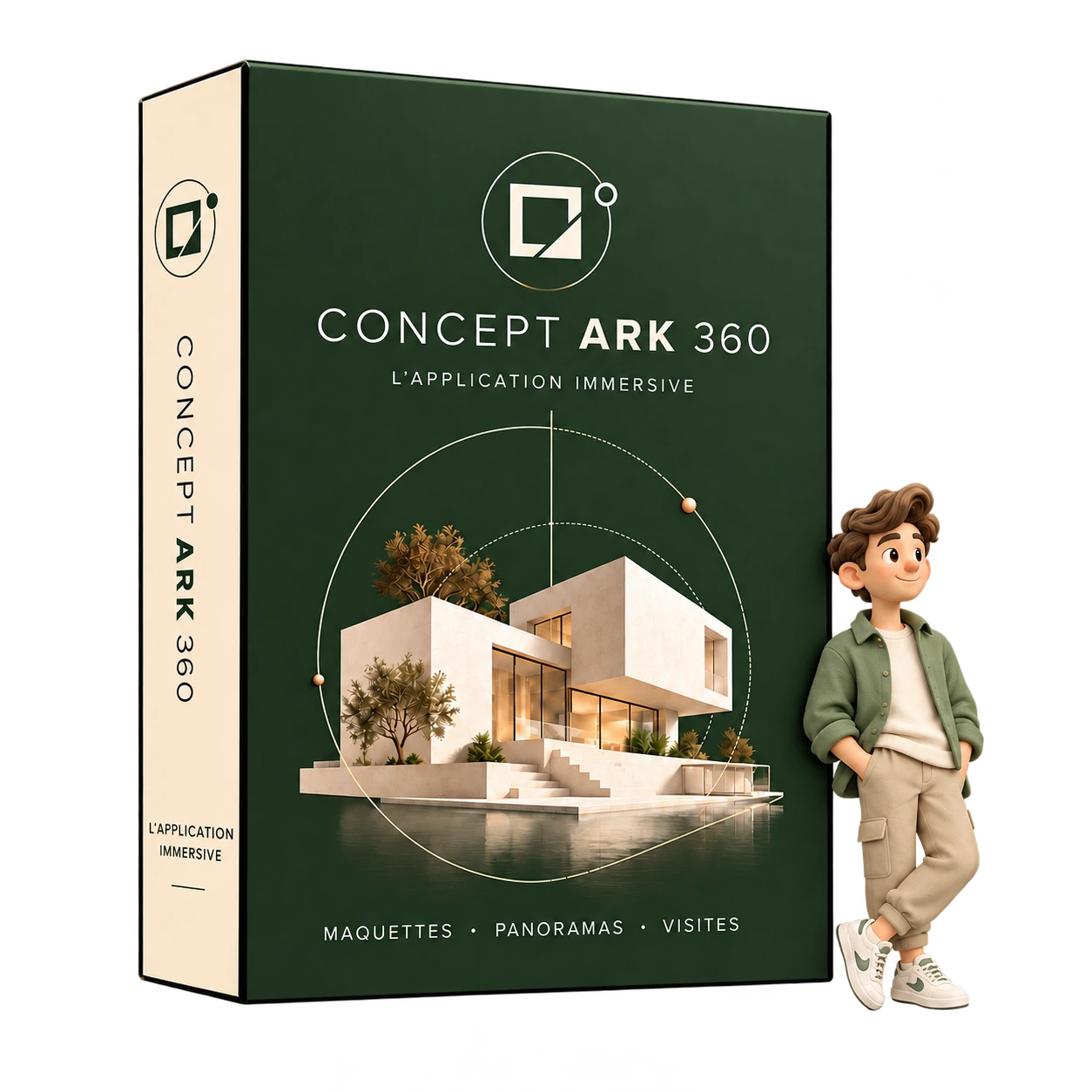Concept Ark 360, application immersive, et sa mascotte le Modeleur